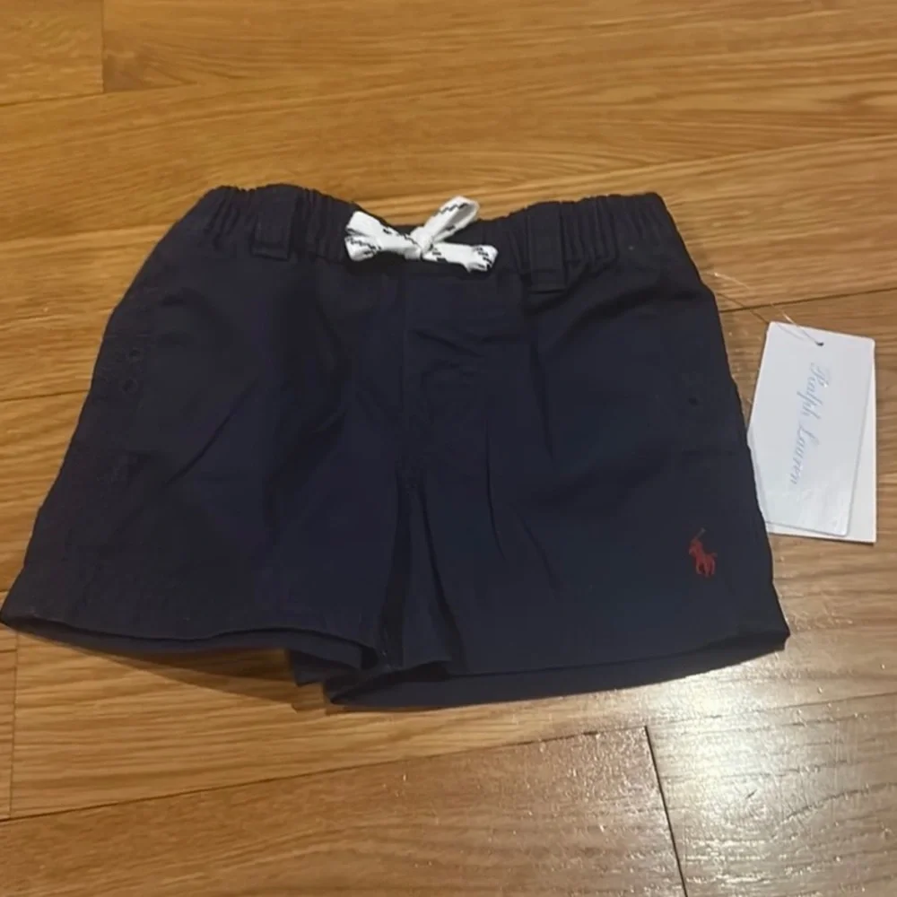 Ralph Lauren Toddlers Boy Cotton Twill Navy Shorts
